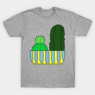 Cute Cactus Design #75: Different But Happy Together Cacti T-Shirt